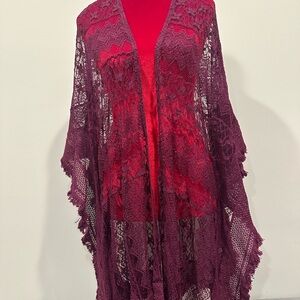 Line Bryant Burgundy Lace Tunic